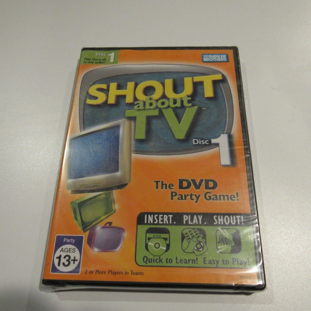 Shout About TV DVD Game Parker Brothers Party Game 2 or More Players‎